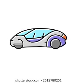 future car self vehicle color icon vector. future car self vehicle sign. isolated symbol illustration