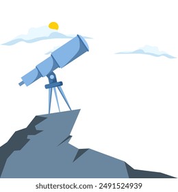 Future career concept, hope for success in finding a job or career, job promotion or business strategy, ambition to look for job opportunities, binoculars to see a bright future.