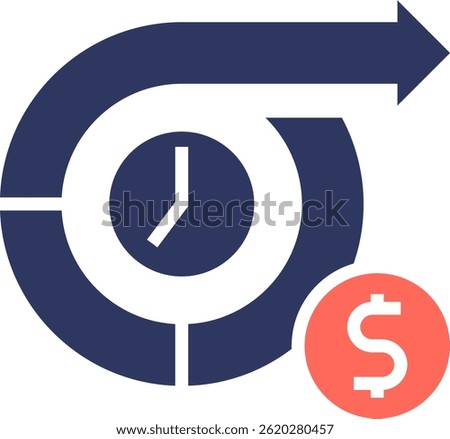 Future Chance Icon Glyph Color Vector Illustration
