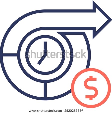 Future Chance Icon Line Color Vector Illustration