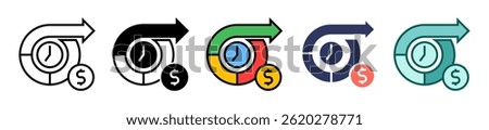 Future Chance Icon Multiple Vector Illustration
