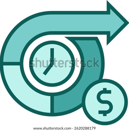 Future Chance Icon Solid Vector Illustration