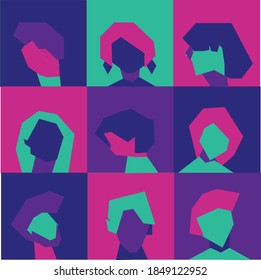 Future Character On Flat Silhouette Stock Vector Royalty Free