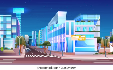 future city futuristic unusual shapes buildings in winter season modern architecture urban town