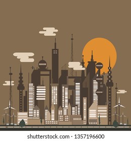 Future city landscape