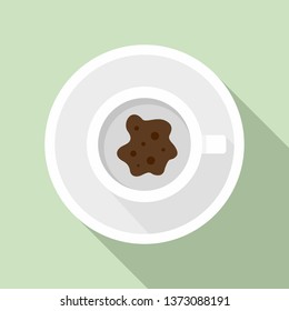 Future coffee teller icon. Flat illustration of future coffee teller vector icon for web design