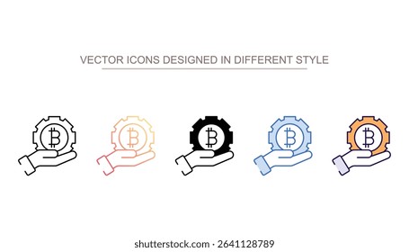 Future Coin icon design with white background stock illustration