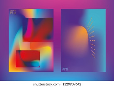 Future colorful geometric covers design.