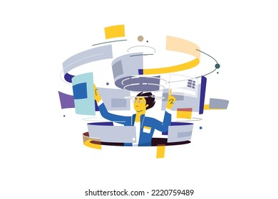 Future Communication High Tech Vector Illustration