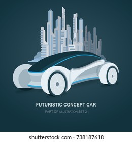 Future Concept Car Illustration.