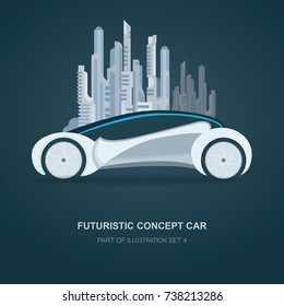 Future Concept Car Illustration.