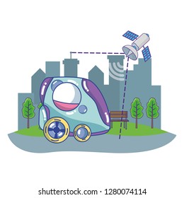 future concept cartoon