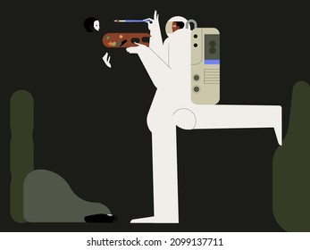 Future concept. Psychological concept of finding yourself. Modern flat vector illustration of digital concept in web projects and applications.