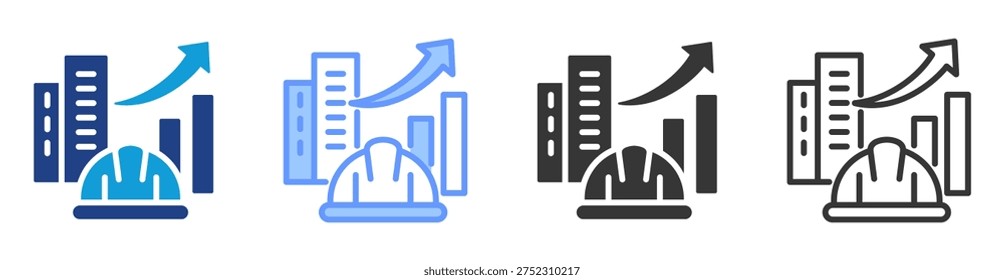 Future Construction icon set multiple style collection
