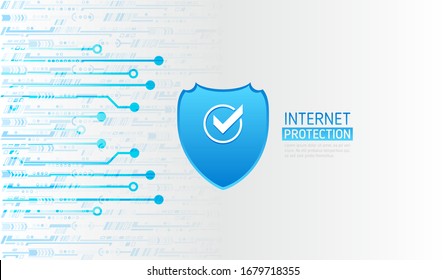 Future cyber technology web services for business and internet project. Concept of computer data encryption. Hi-tech vector illustration.
