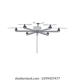 future delivery drone cartoon. air autonomous, fast efficient, urban transportation future delivery drone sign. isolated symbol vector illustration