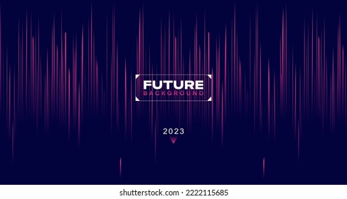Future design background with glowing lines. Minimal design for technology and business. Vector, 2022-2023