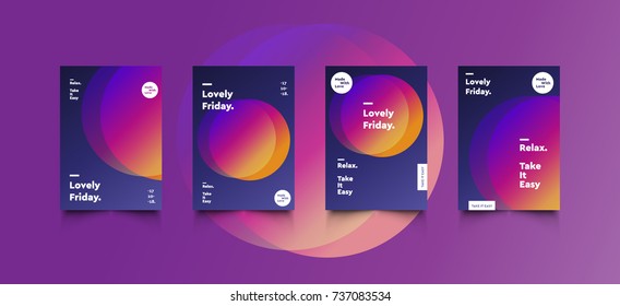 Future design. Cool colorful gradients. Applicable for Banners, Posters, Flyers. Eps10 vector template.