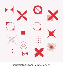  future design shapes red. eps 10
