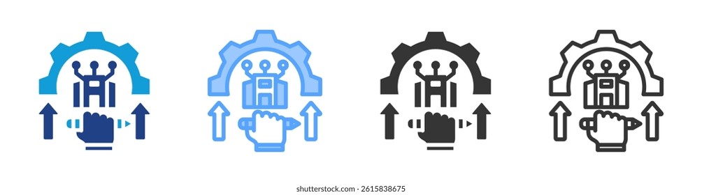 Future Developers icon set multiple style collection