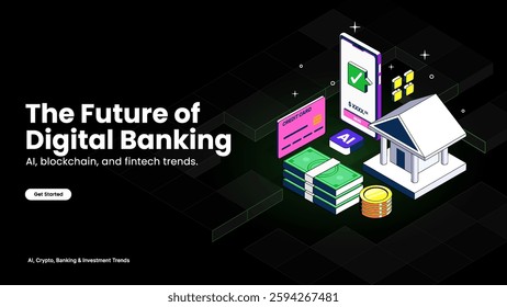 The Future of Digital Banking – FinTech Evolution Illustrated with Online Payments, Mobile Transactions, and Virtual Banking Trends | Banking and Technology Vector Design