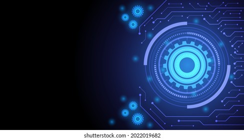 future digital gear technology and engineering, digital telecoms concept background EP1.Hi-tech communication concept innovation background vector 