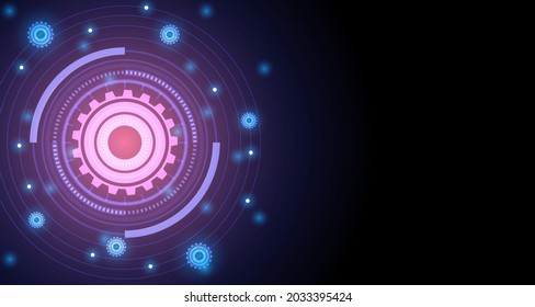 future digital gear technology and engineering, digital telecoms concept background EP2.Hi-tech communication concept innovation background vector 