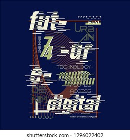 future digital graphic design typography t shirt and other use