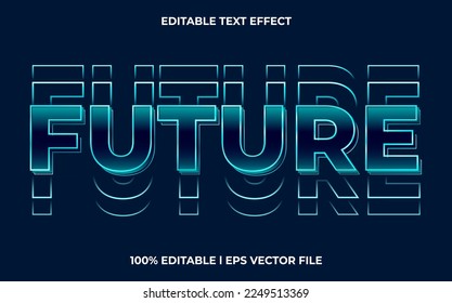 Future editable text effect, lettering typography font style, glitch 3d text for tittle