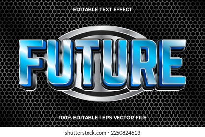 future editable text effect, lettering typography font style, silver 3d text for tittle