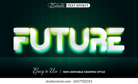 Future Editable Text Effect with neon Style