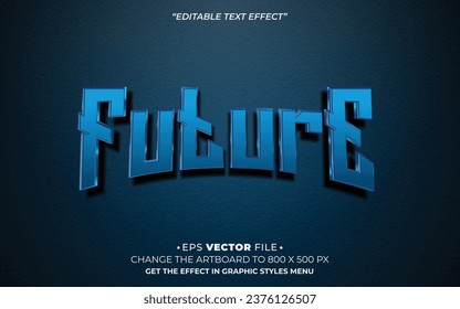 Future editable text effect vector template use for gaming team or gaming template