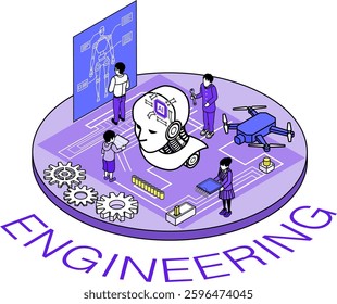 Future education - Engineering concept art