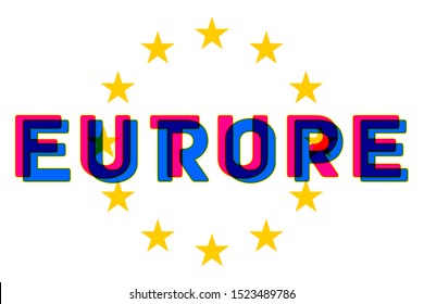 The future is Europe. Anti brexit logo. Vector illustration.