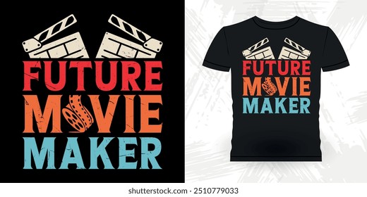 Future Filmmaker Funny Theater Director Retro Vintage Theater T-shirt Design