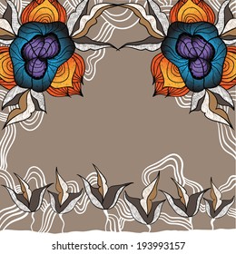 Future flora. Vector floral picture.