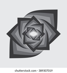 Future Flower Mandala in Gray