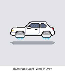 future flying car pixel art