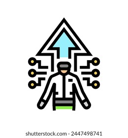 future focused tech enthusiast color icon vector. future focused tech enthusiast sign. isolated symbol illustration