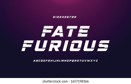 Futuras fuentes creativas y modernas fuentes alfabéticas. Ilustrador vectorial de tipografía.