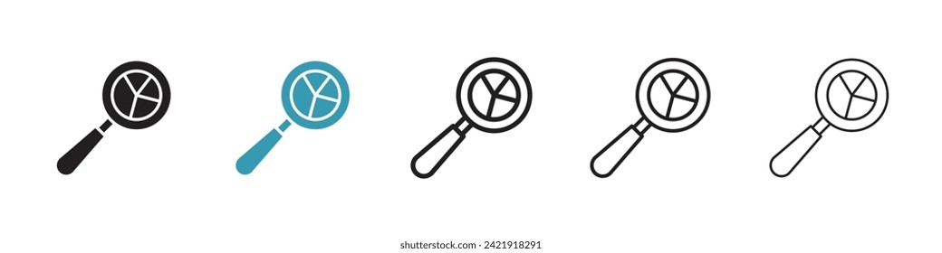 Future Forecasting Vector Icon Set. Predictive Analytics Vector Symbol for UI Design.