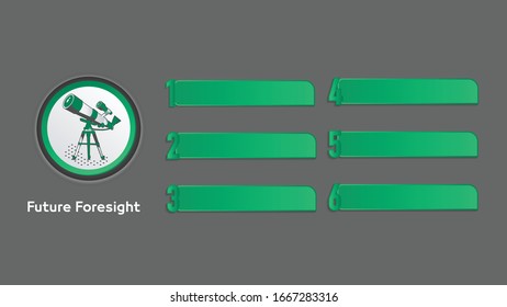 future foresight analysis concept - business infographic