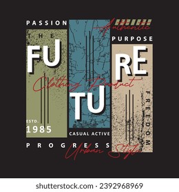 the future freedom graphic typography vector, t shirt design, illustration, good for casual style