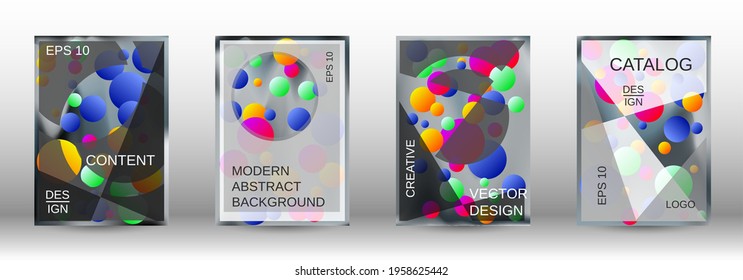 Future futuristic template with abstract balls for design.