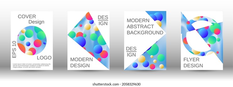 Future futuristic template with abstract balls for design.
