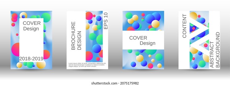 Futura plantilla futurista con bolas abstractas para el diseño.