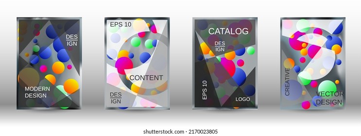 Futura plantilla futurista con bolas abstractas para el diseño.