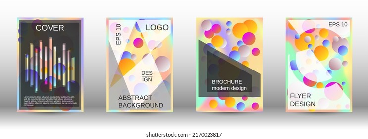 Futura plantilla futurista con bolas abstractas para el diseño.