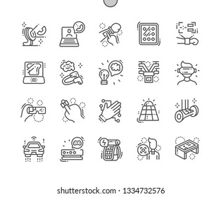 Future gadgets Well-crafted Pixel Perfect Vector Thin Line Icons 30 2x Grid for Web Graphics and Apps. Simple Minimal Pictogram