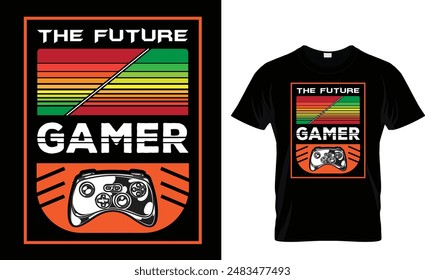 The future gamer T Shirt Template